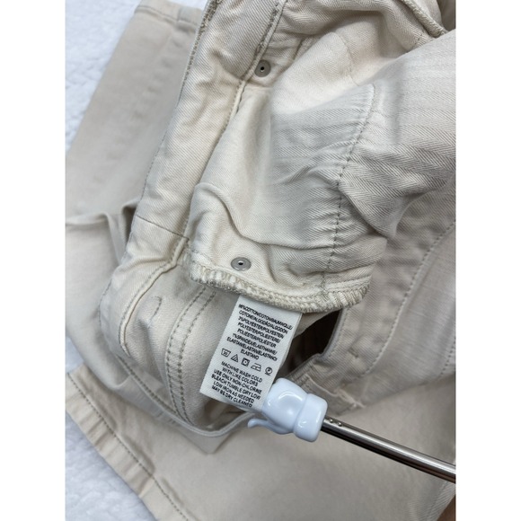 Free People Women's  Ivory Denim Crop  Stretch Bootcut Jeans Size 27 - Picture 3 of 10